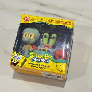 SpongeBob SquarePants Flocked Small Figurines Squidward Mr. Krabs